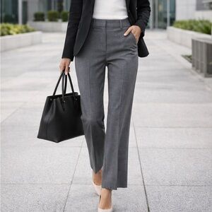 Worthington Works Audrey Fit Slate Gray Stretch Women's Career Pants